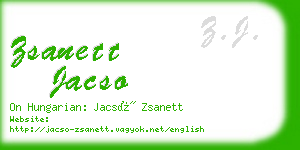 zsanett jacso business card